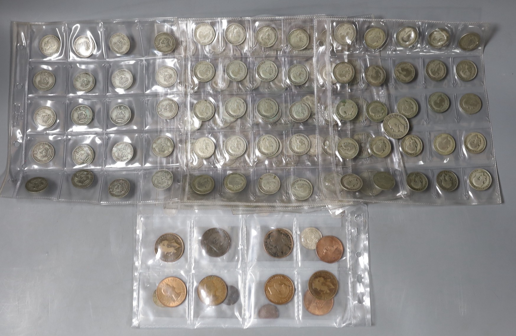 A mixed lot of coins